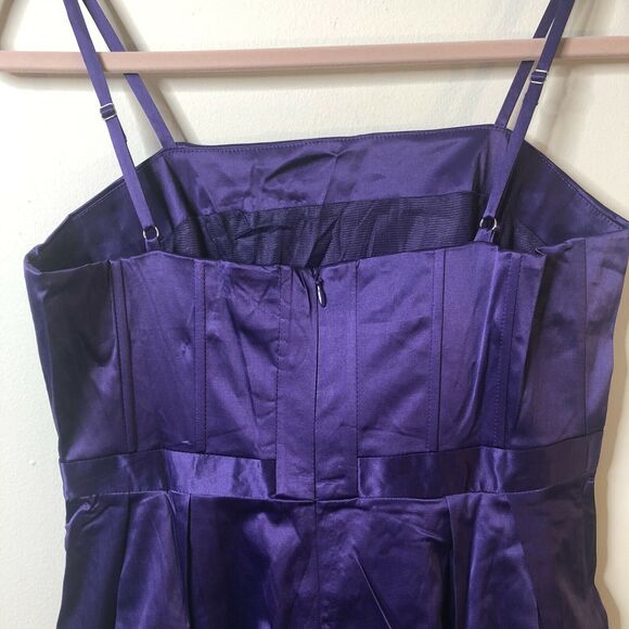 Lucy Paris Purple Embroidered Satin Dress Large - Picture 7 of 10